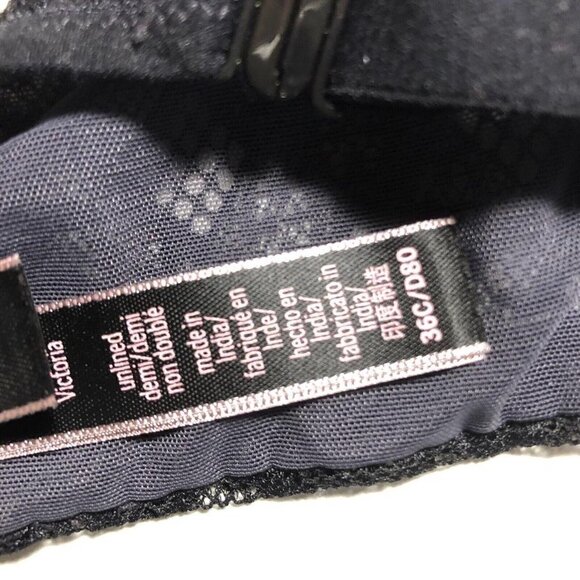 Victoria's Secret Underwire Bra Black Lace 54867 Size 36C #4101 - Picture 6 of 8